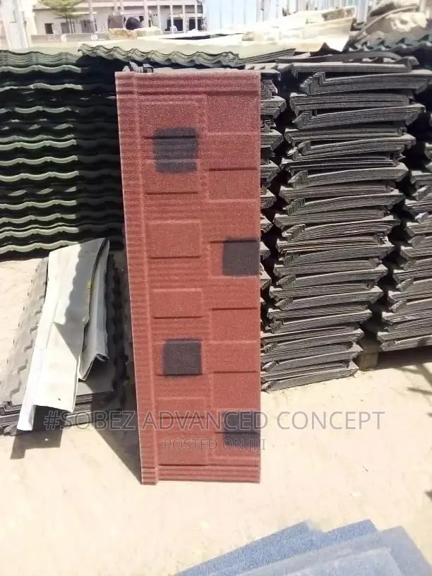 Shingle Stone Coated Coffee Brown With Black Patch