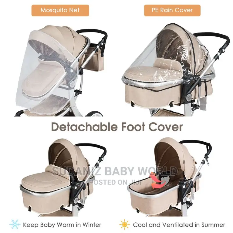 Costway Folding Aluminum Infant Bassinet Reversiblestroller