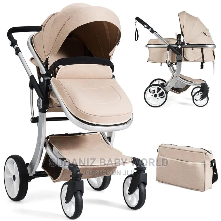 Costway Folding Aluminum Infant Bassinet Reversiblestroller