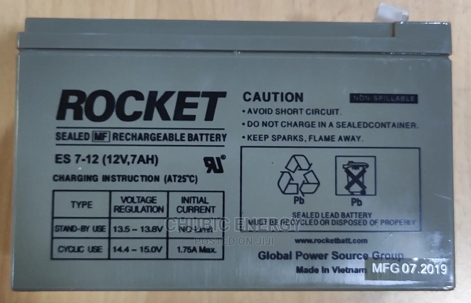Rocket 7AH 12V Battery