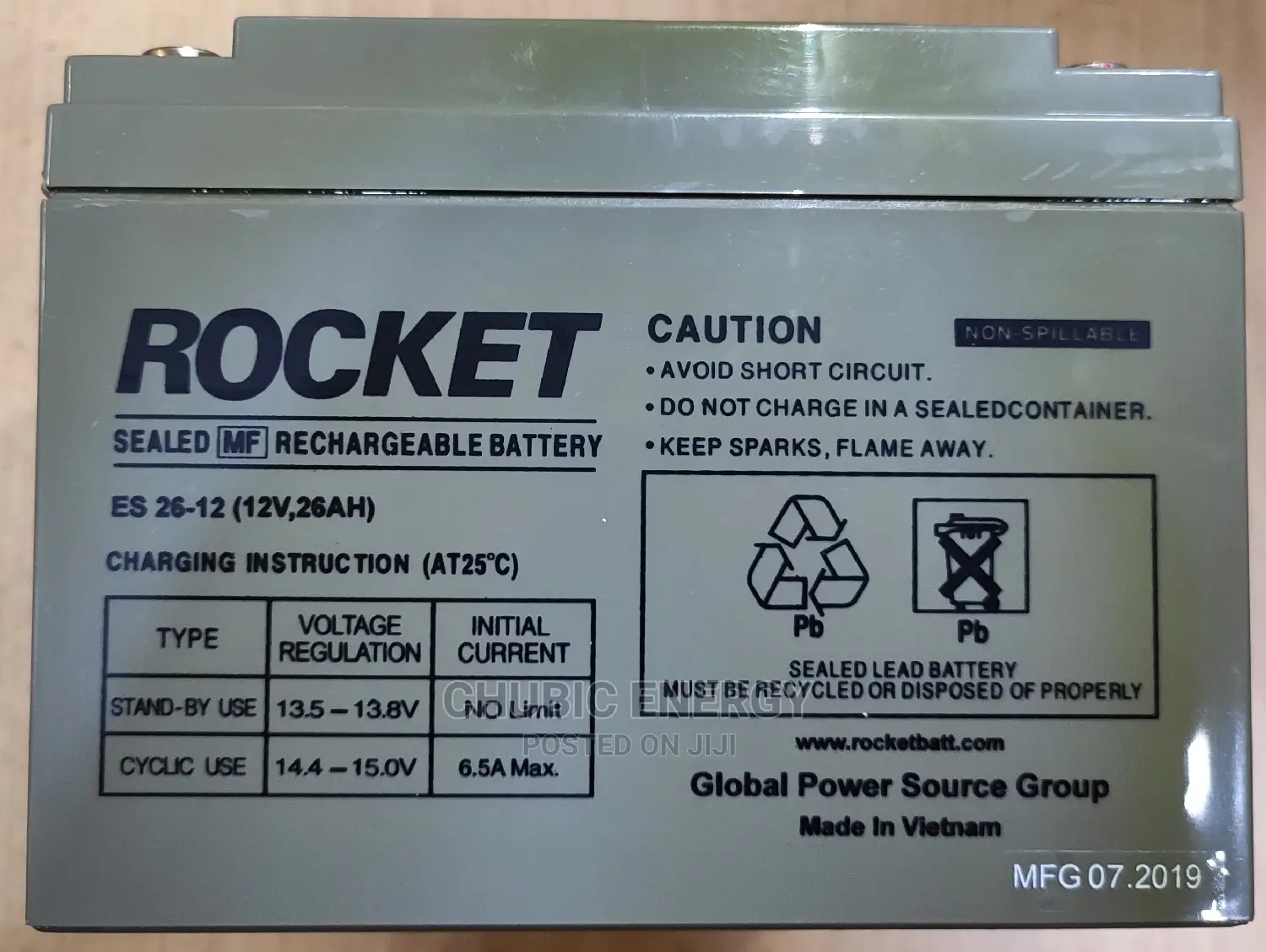 Rocket 26ah 12v Battery