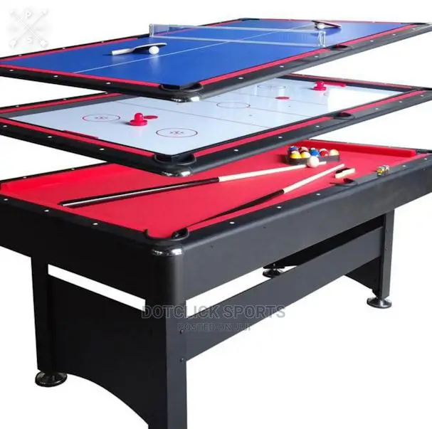 3-in-1 7ft Snooker Table, Snooker , Tennis, Air Hockey