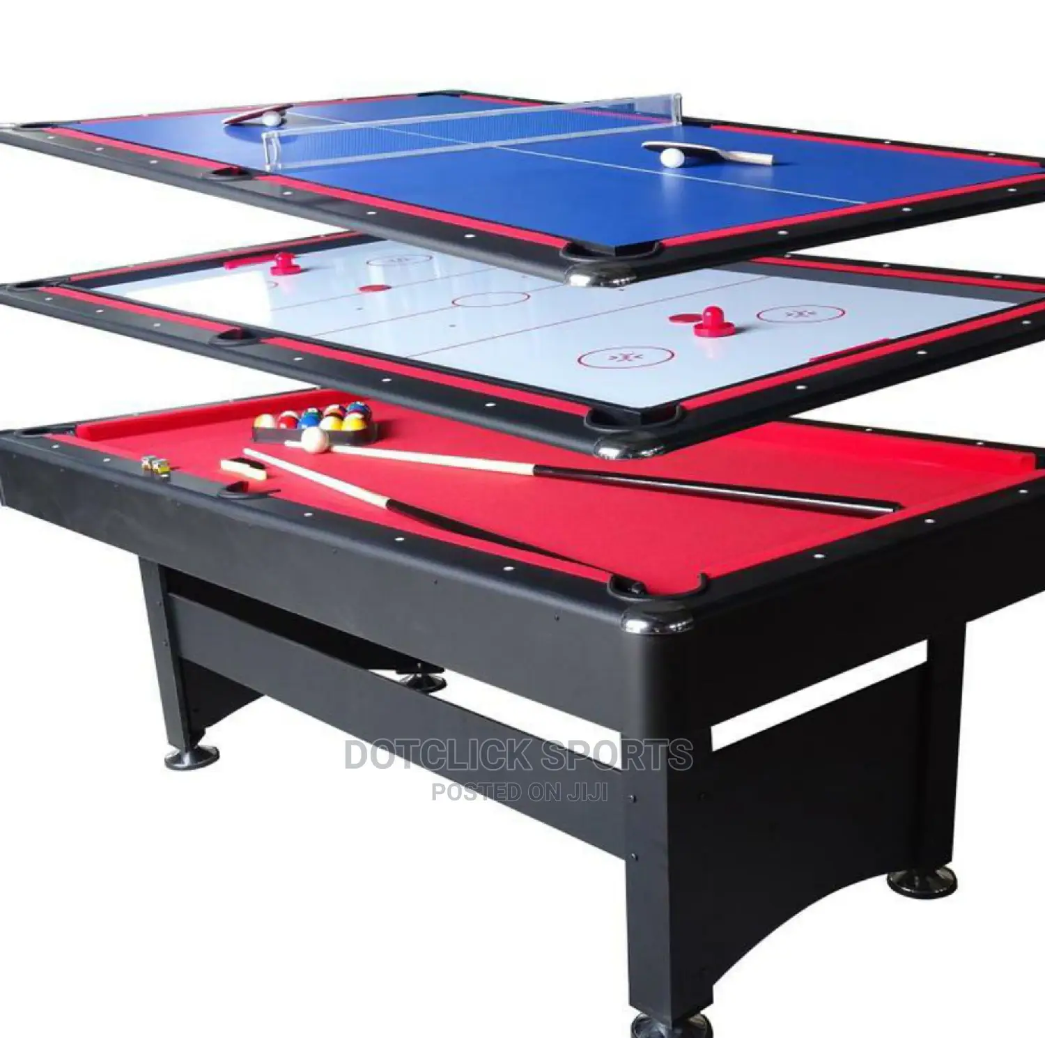 3-in-1 7ft Snooker Table, Snooker , Tennis, Air Hockey