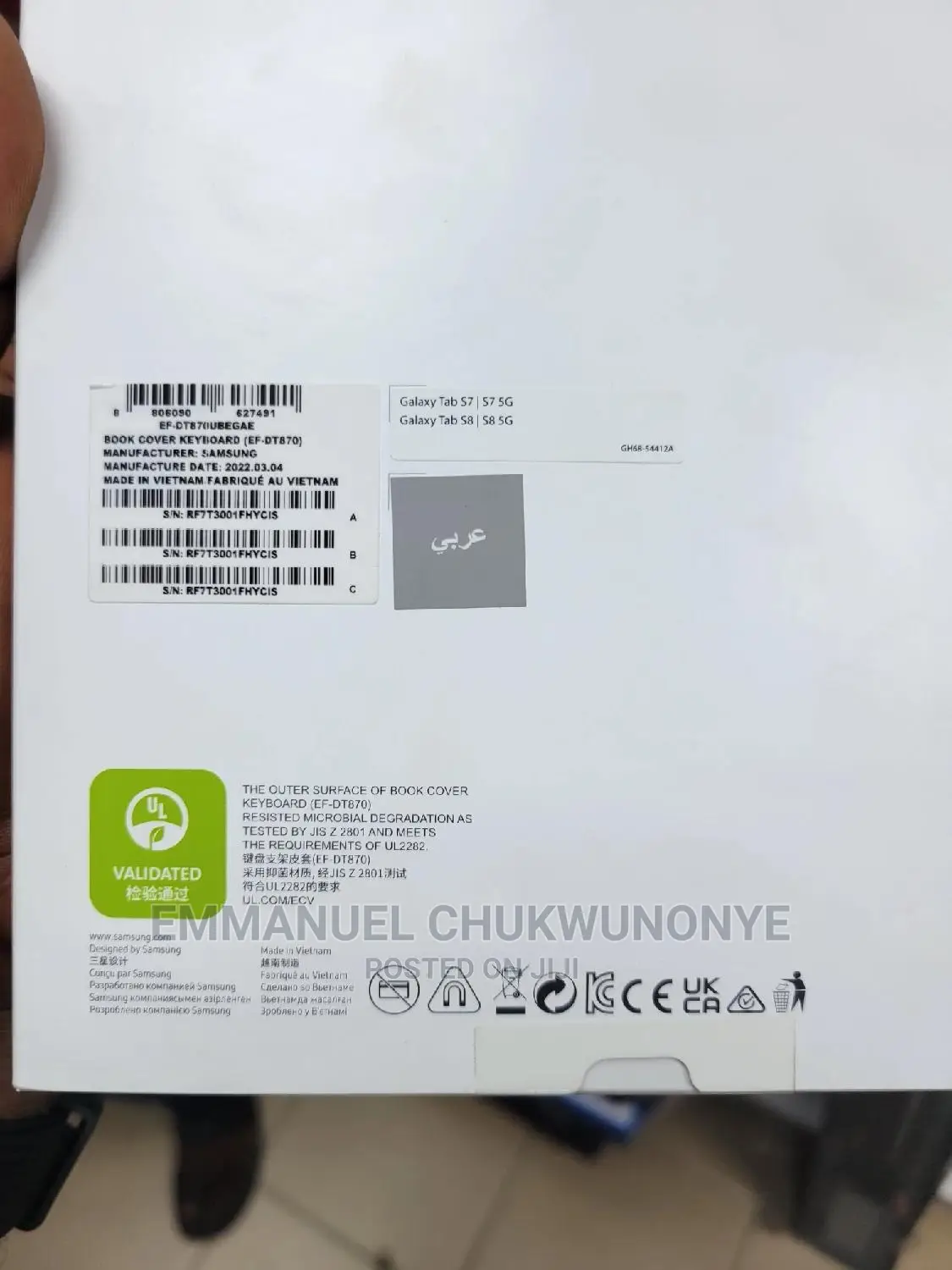 Samsung Galaxy Tab S8 Keyboard Bookcover
