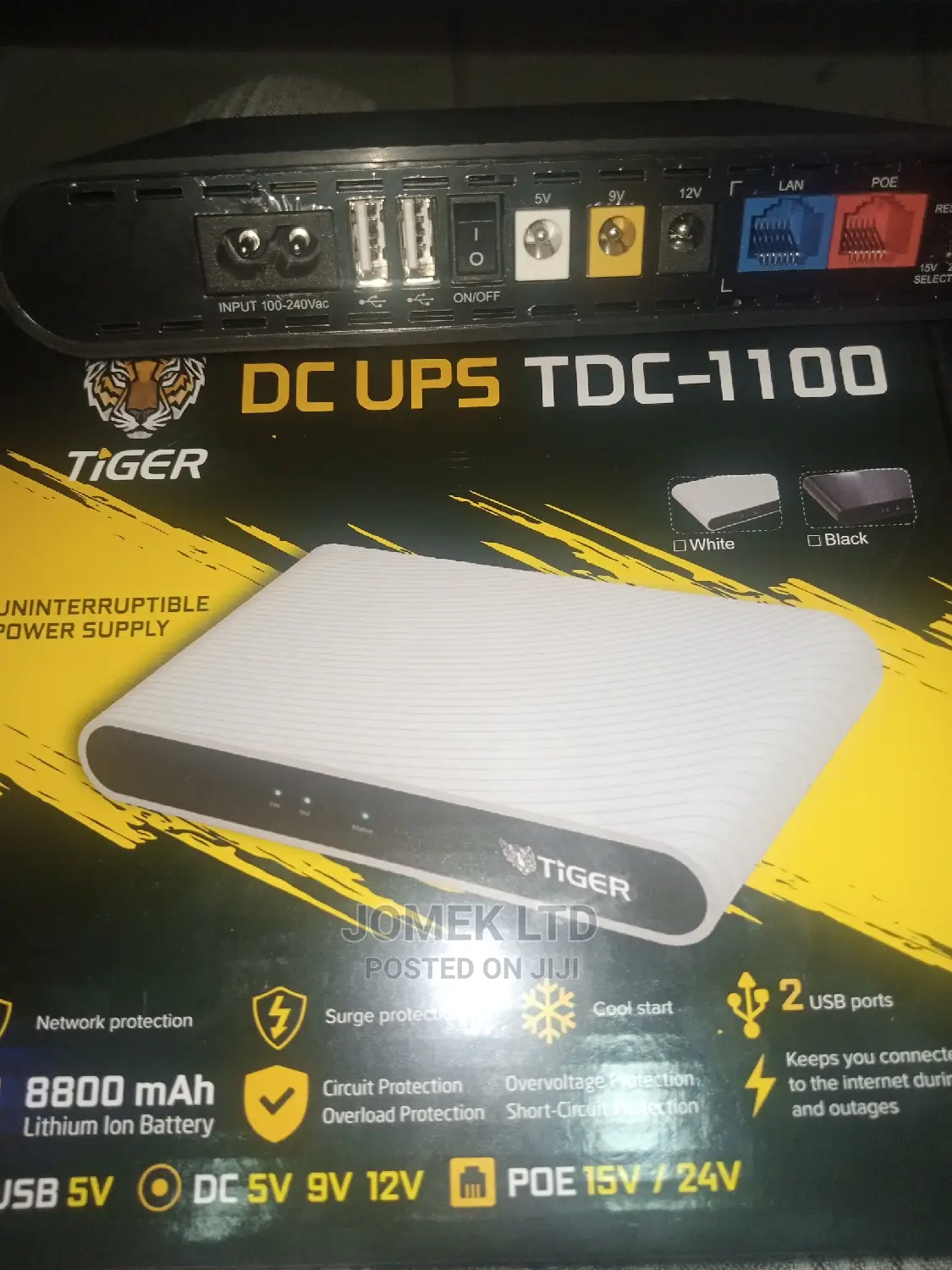 8800mah Mini Portable UPS With 15/19/24vdc POE (Power