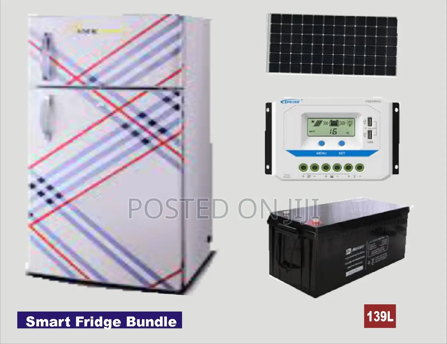 Smk Ac/Dc 139L Solar Refrigerator Combo