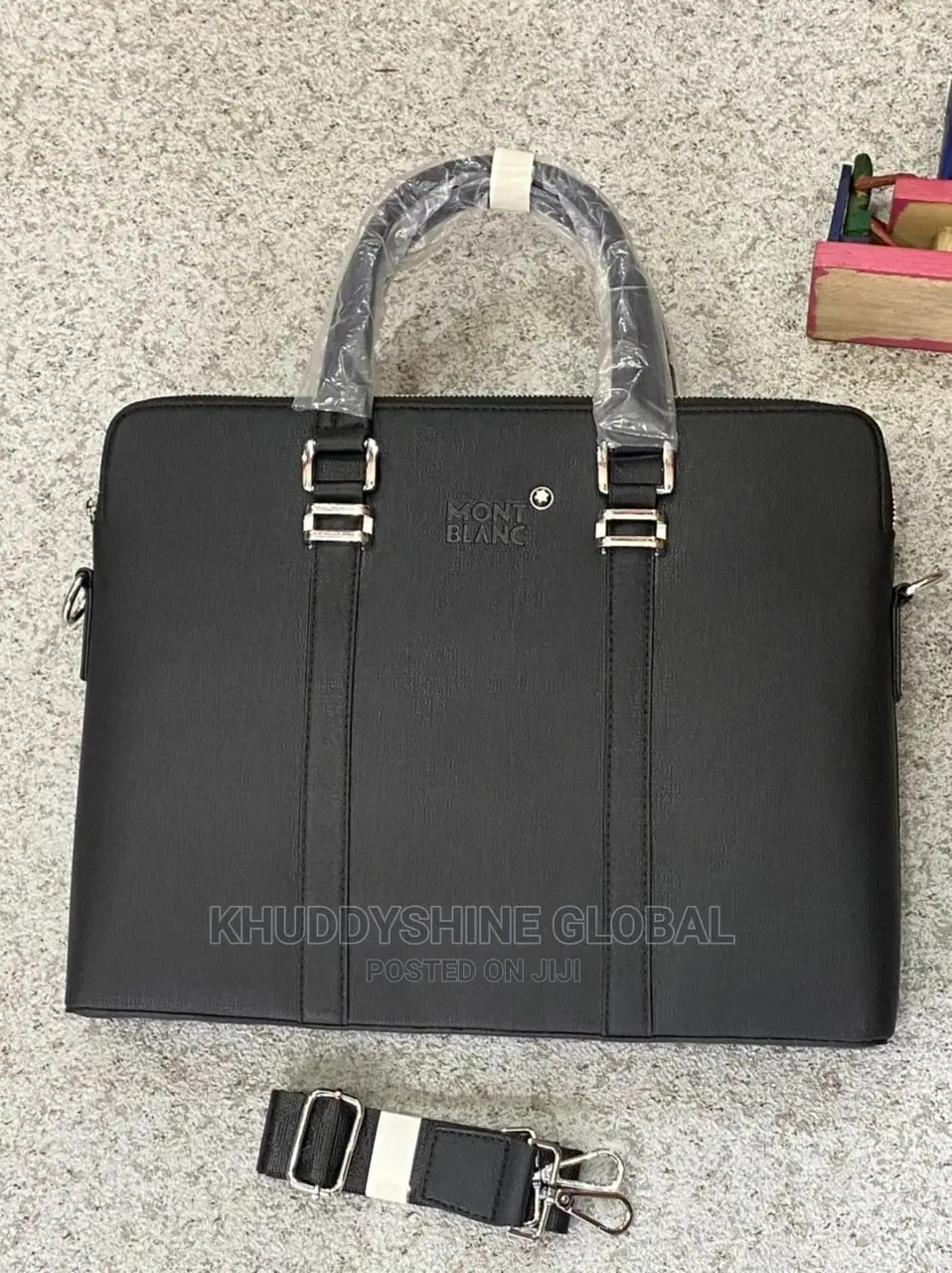 Men's Leather Briefcase For Documentation And Laptop