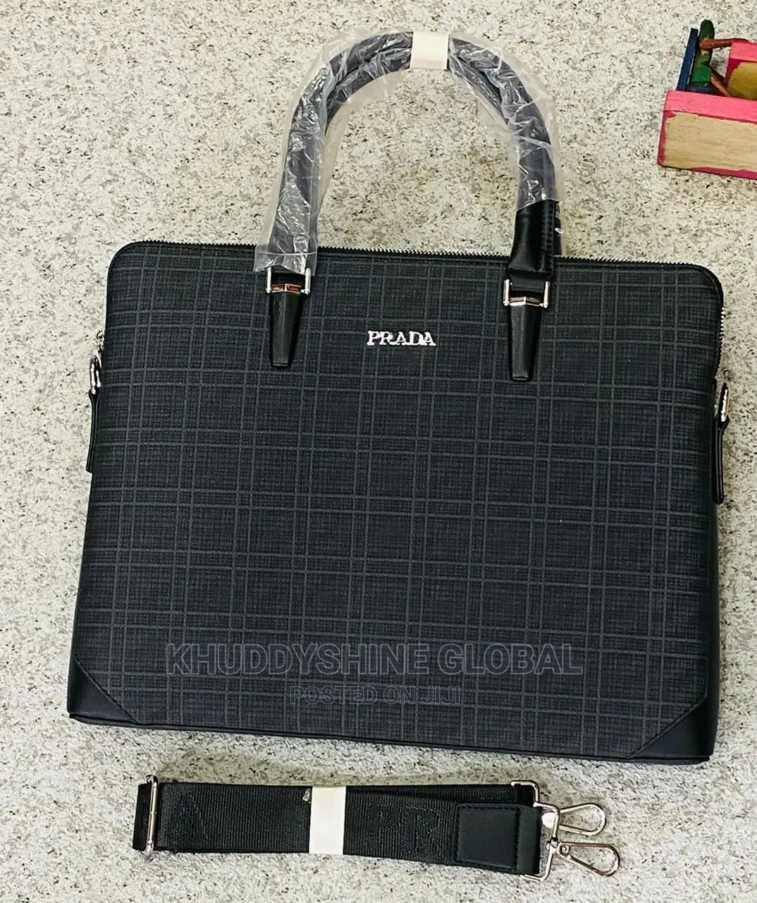 Men's Leather Briefcase For Documentation And Laptop