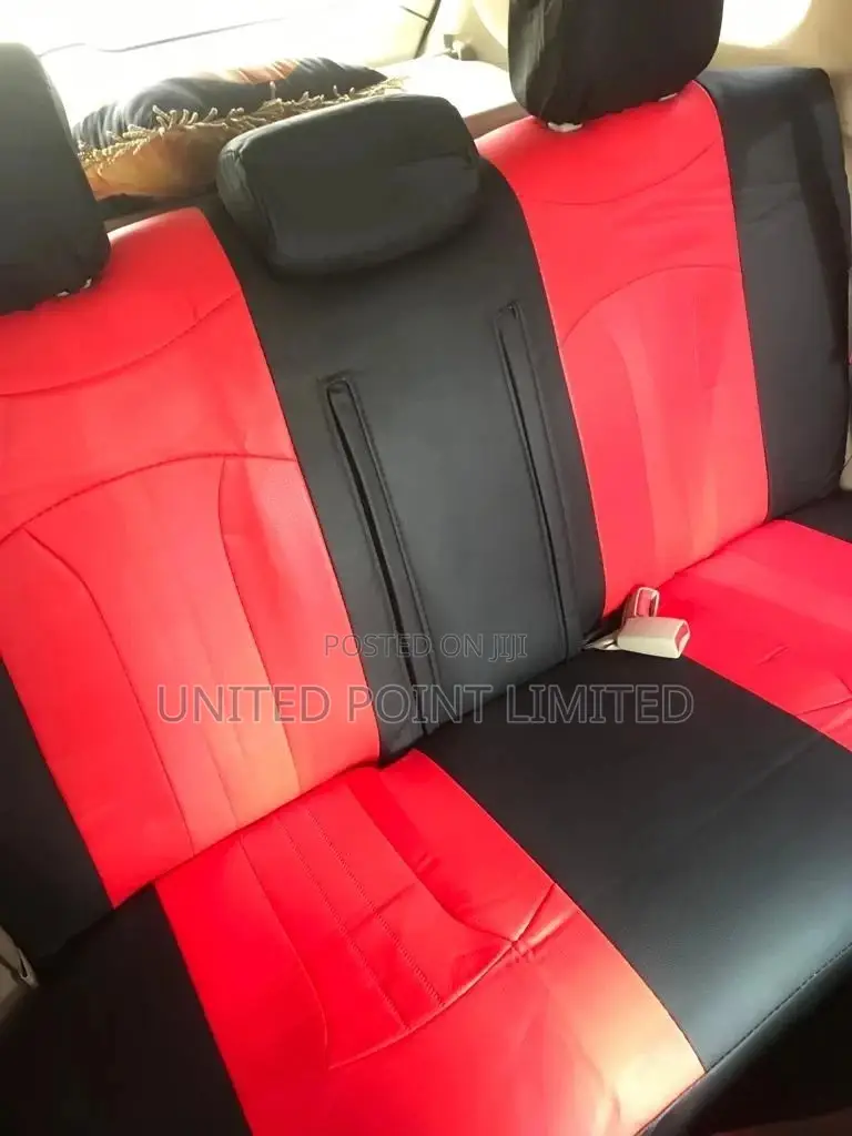 Plain Leather Seat Cover Red And Black