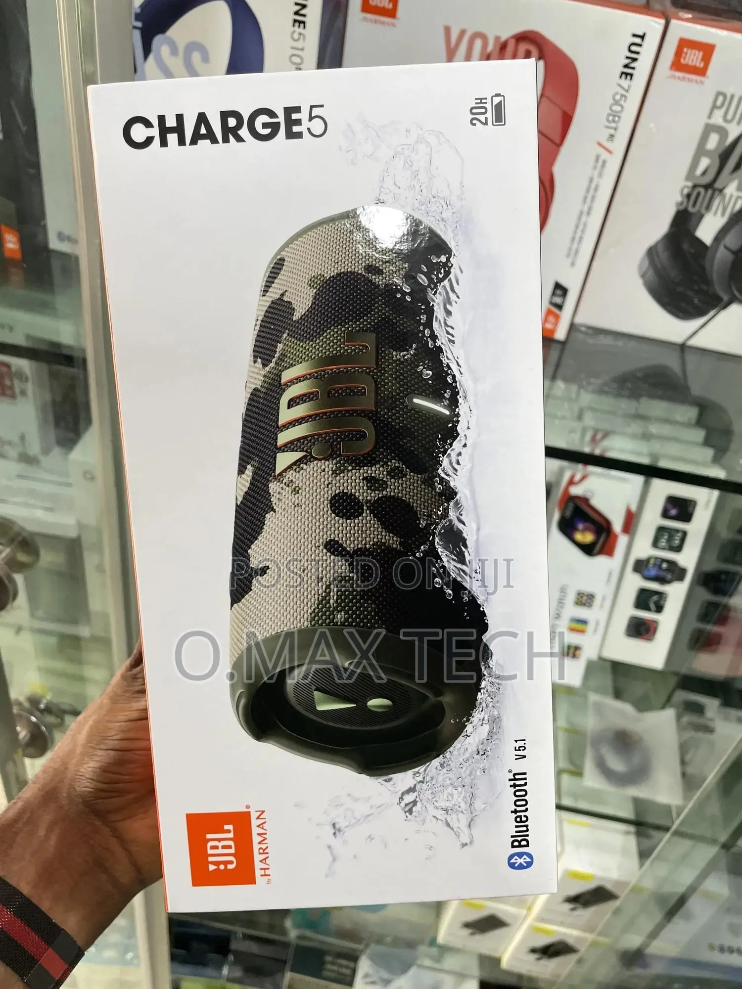 Jbl Charge 5 Portable Wireless Bluetooth Speaker- Camo.