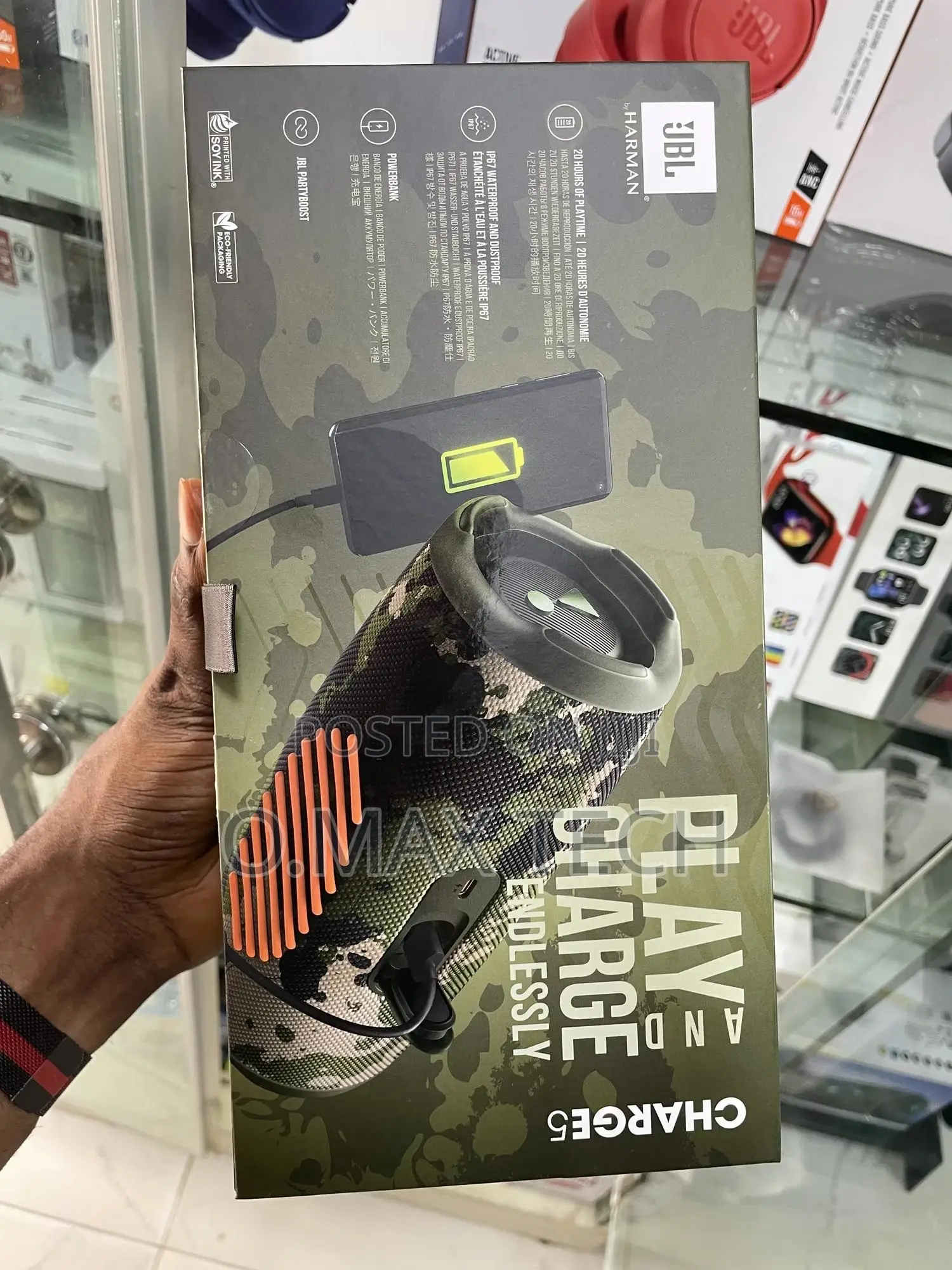 Jbl Charge 5 Portable Wireless Bluetooth Speaker- Camo.