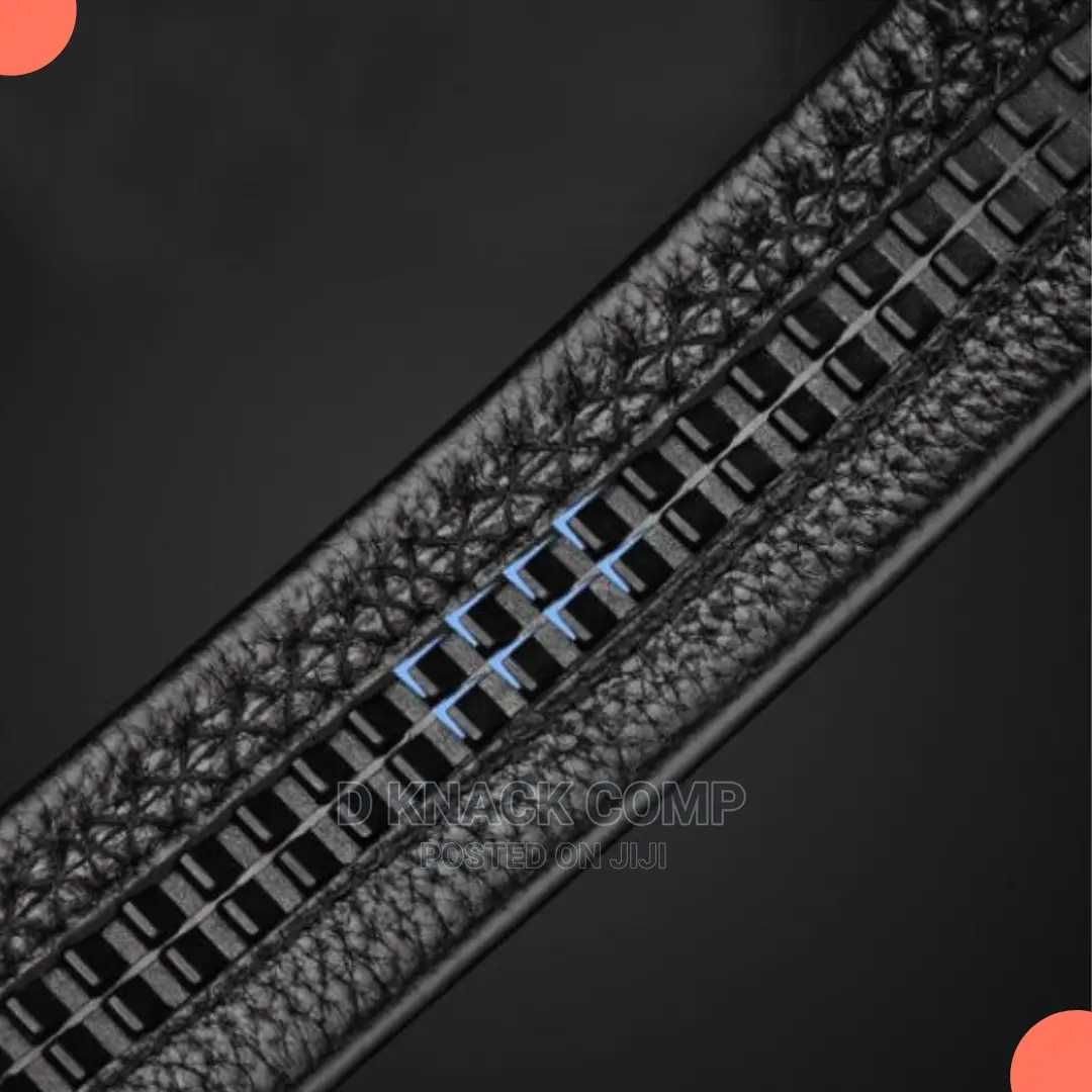 Better Leather Automatic Mens Strap Belt - Black