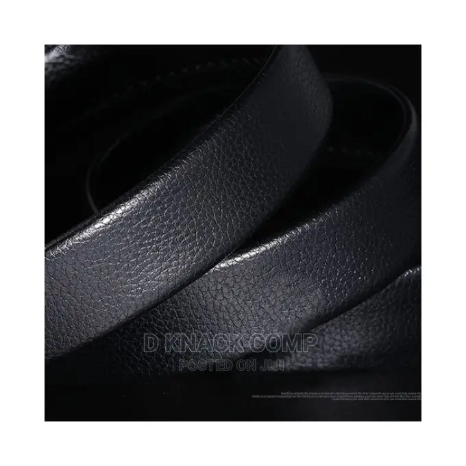 Better Leather Automatic Mens Strap Belt - Black