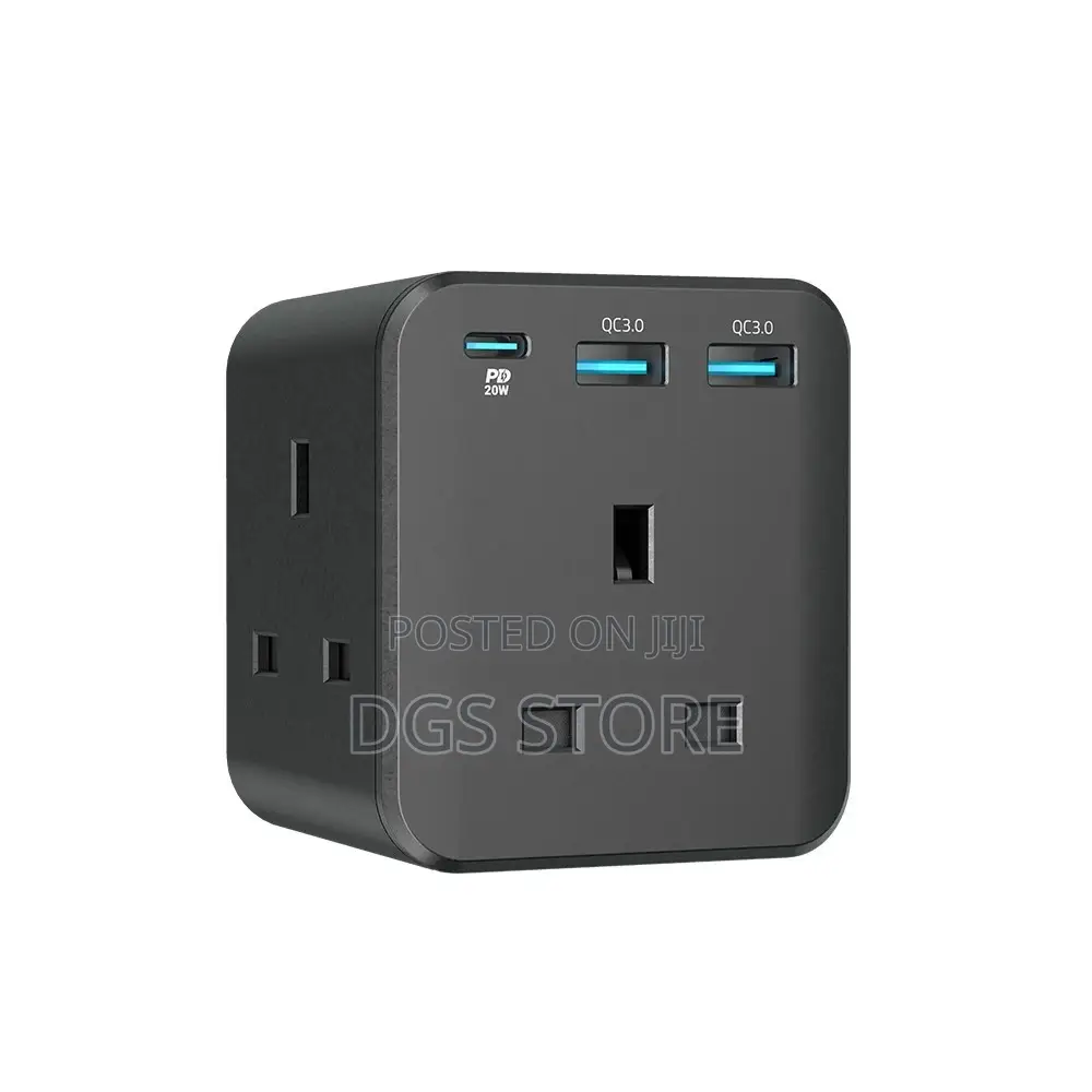 Powerology 3 Outlet Wall Socket With Fast Charging Usb Pd20w