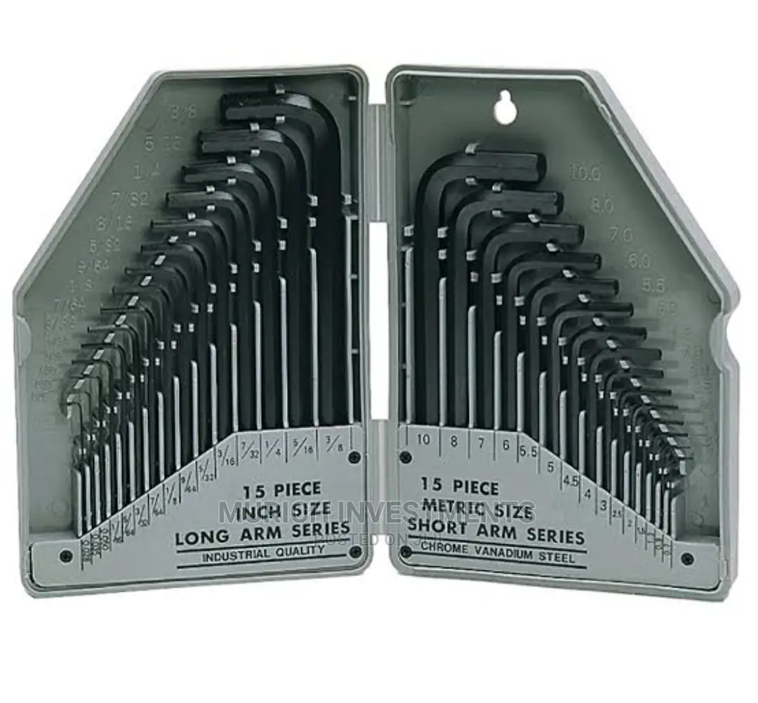 30pcs Inch/Metric Allen Key Wrench Metric Hex Key Set