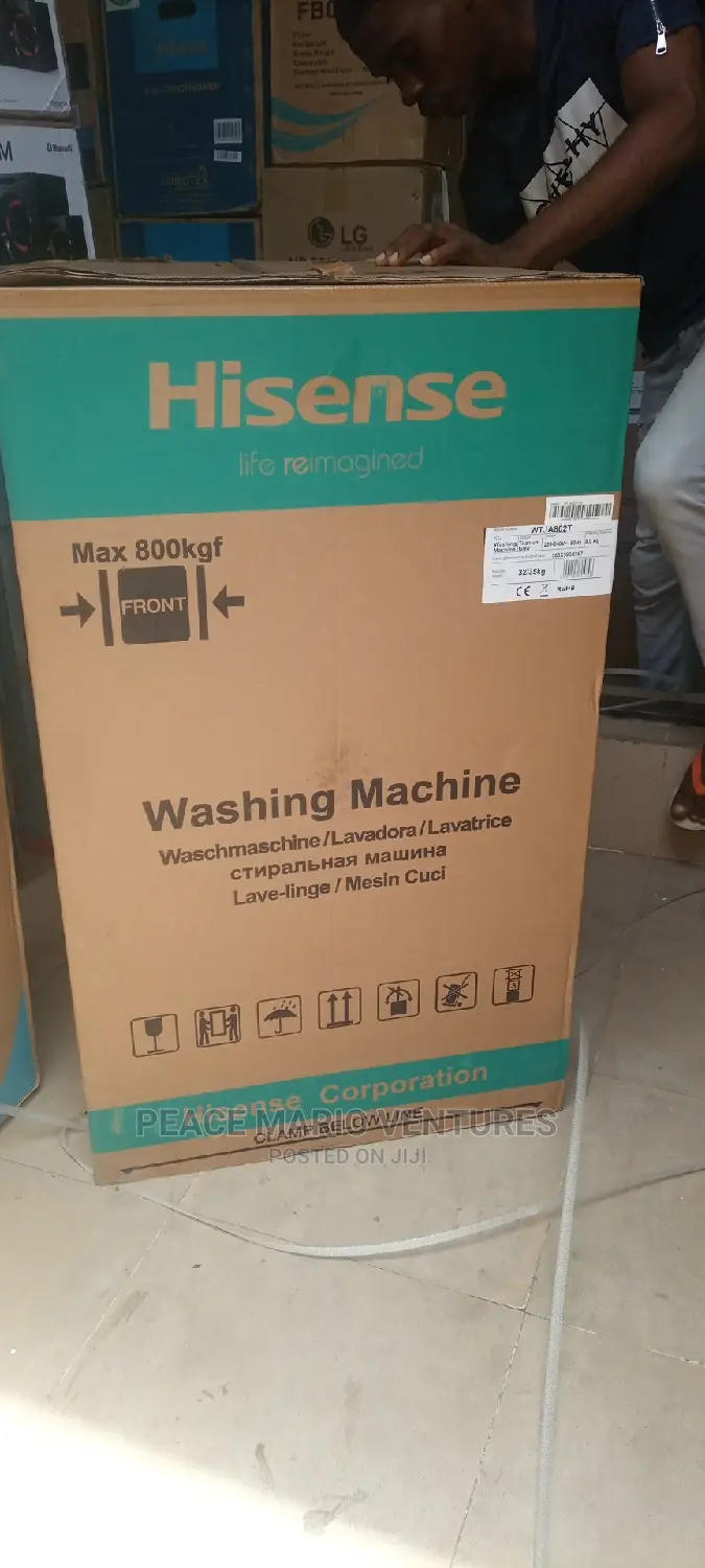 Hisense Automatic Washing Machine With 3years Warranty 8kg.