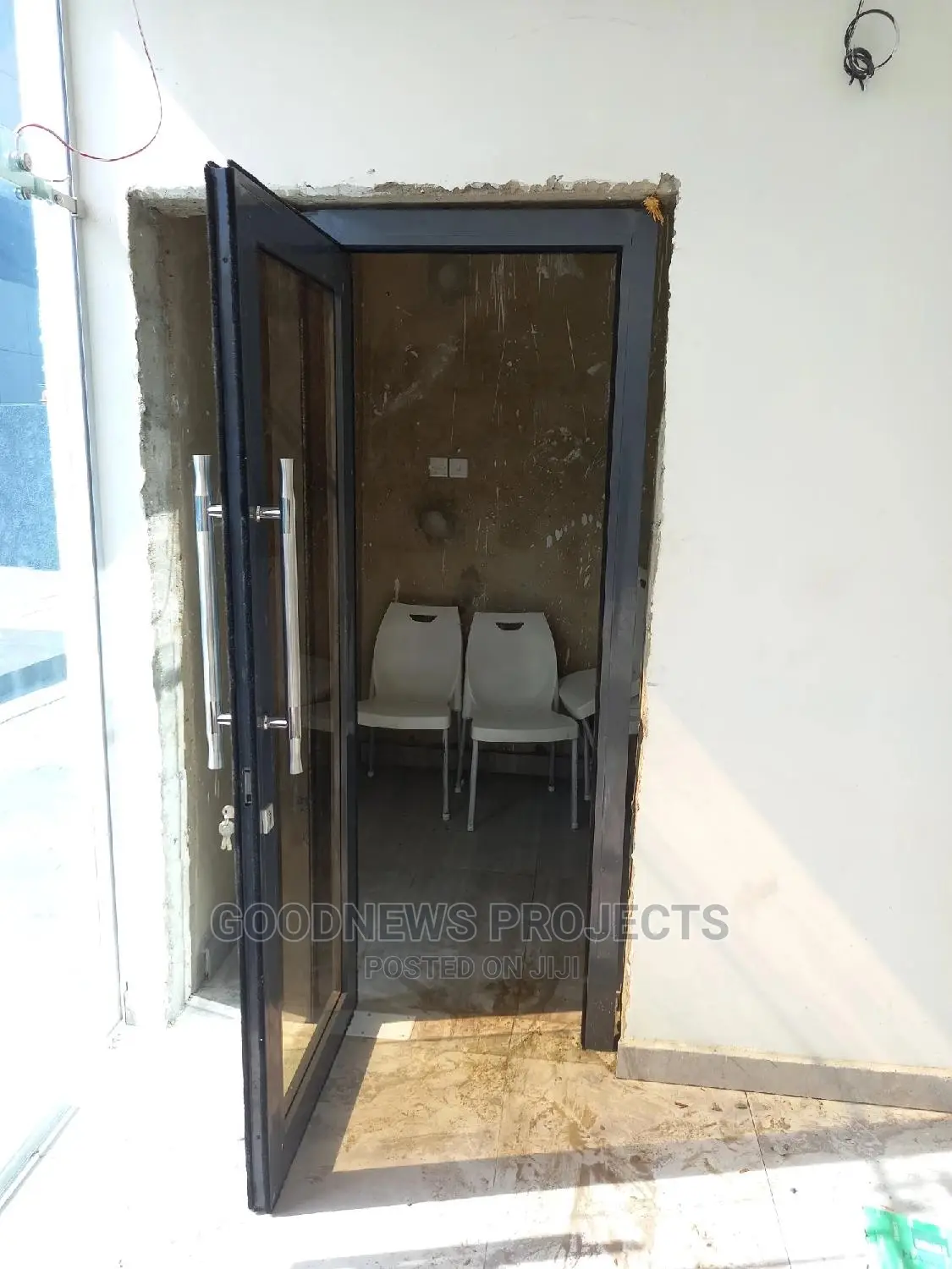 Aluminium Swing Door With Reflective Glass