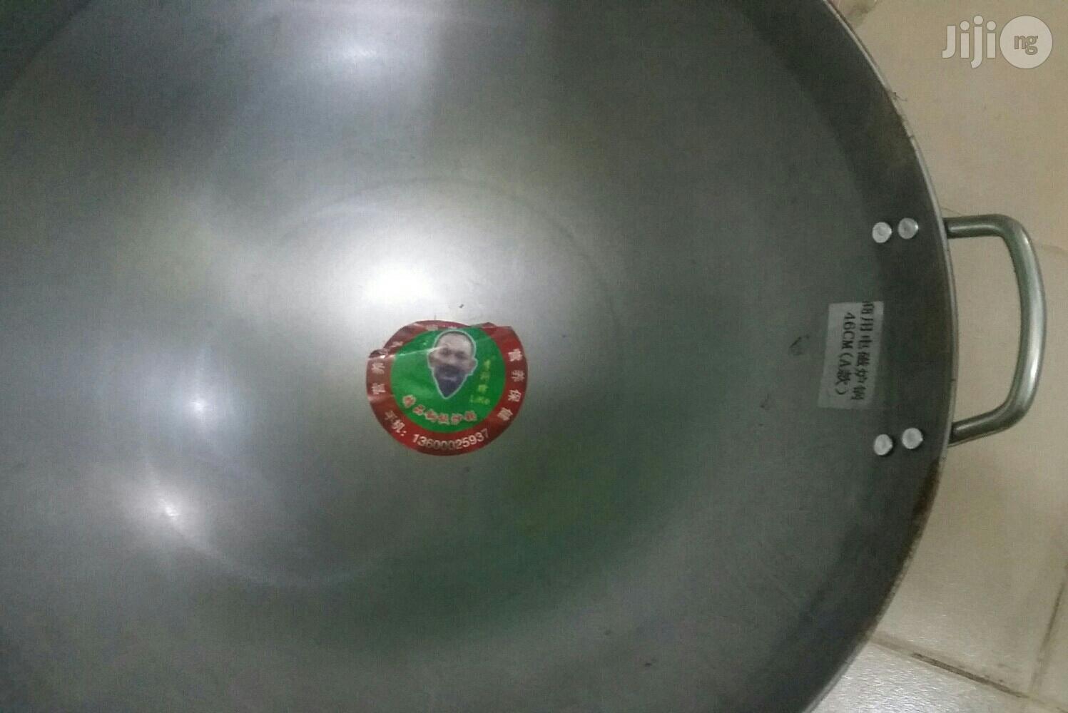 Industral Stainless Steel Induction Wolk Frying Pan 34cm