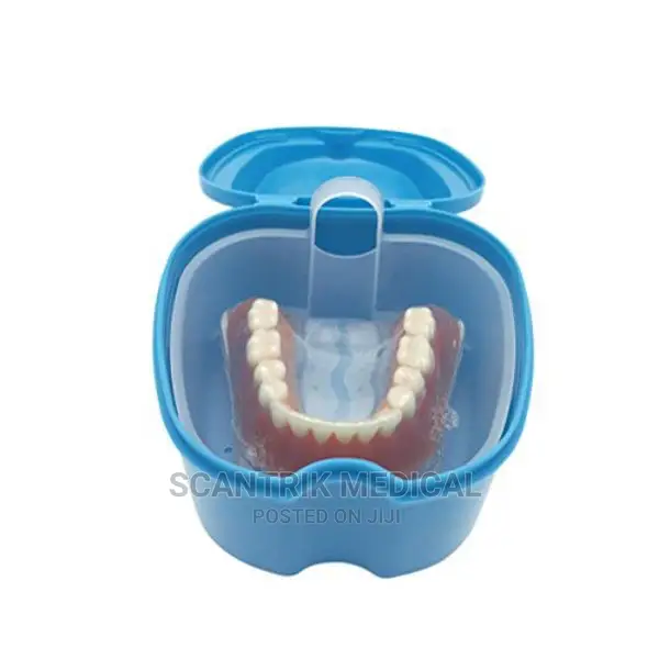 Plastic Denture Bath Box Cleaning Teeth Retainer