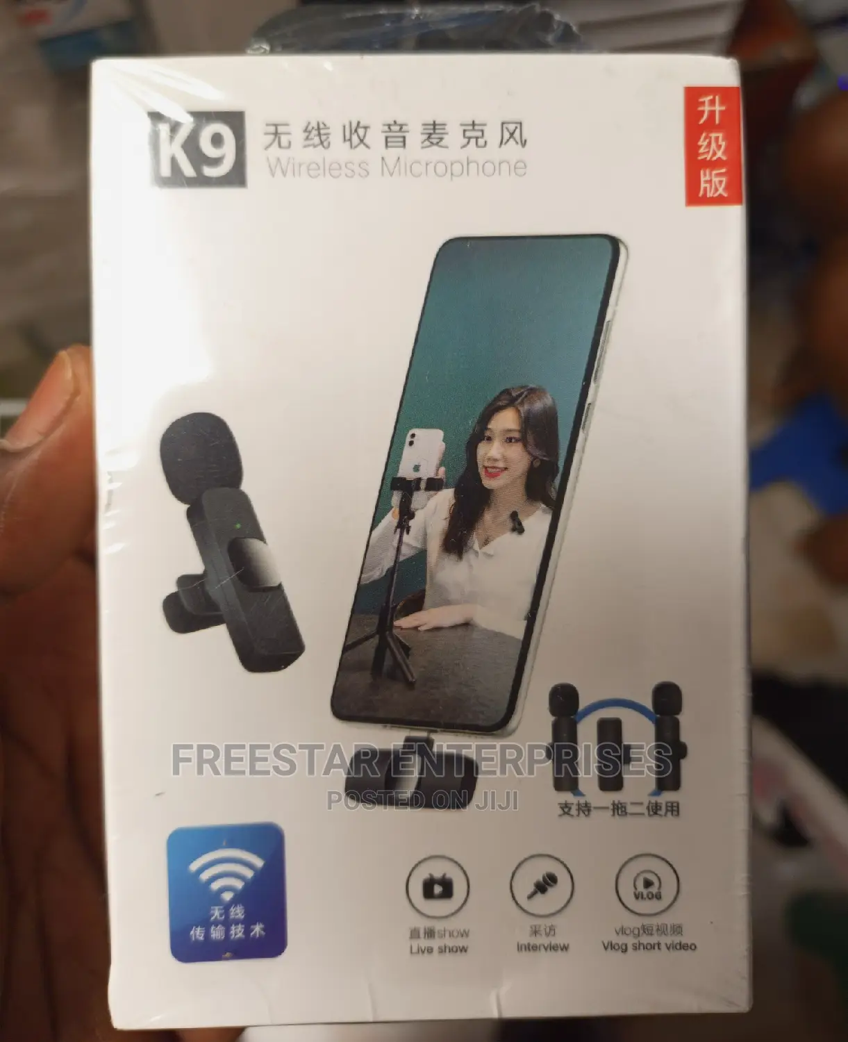Wireless Double iPhone Livestream Mic. iPhone Lapel Mic.