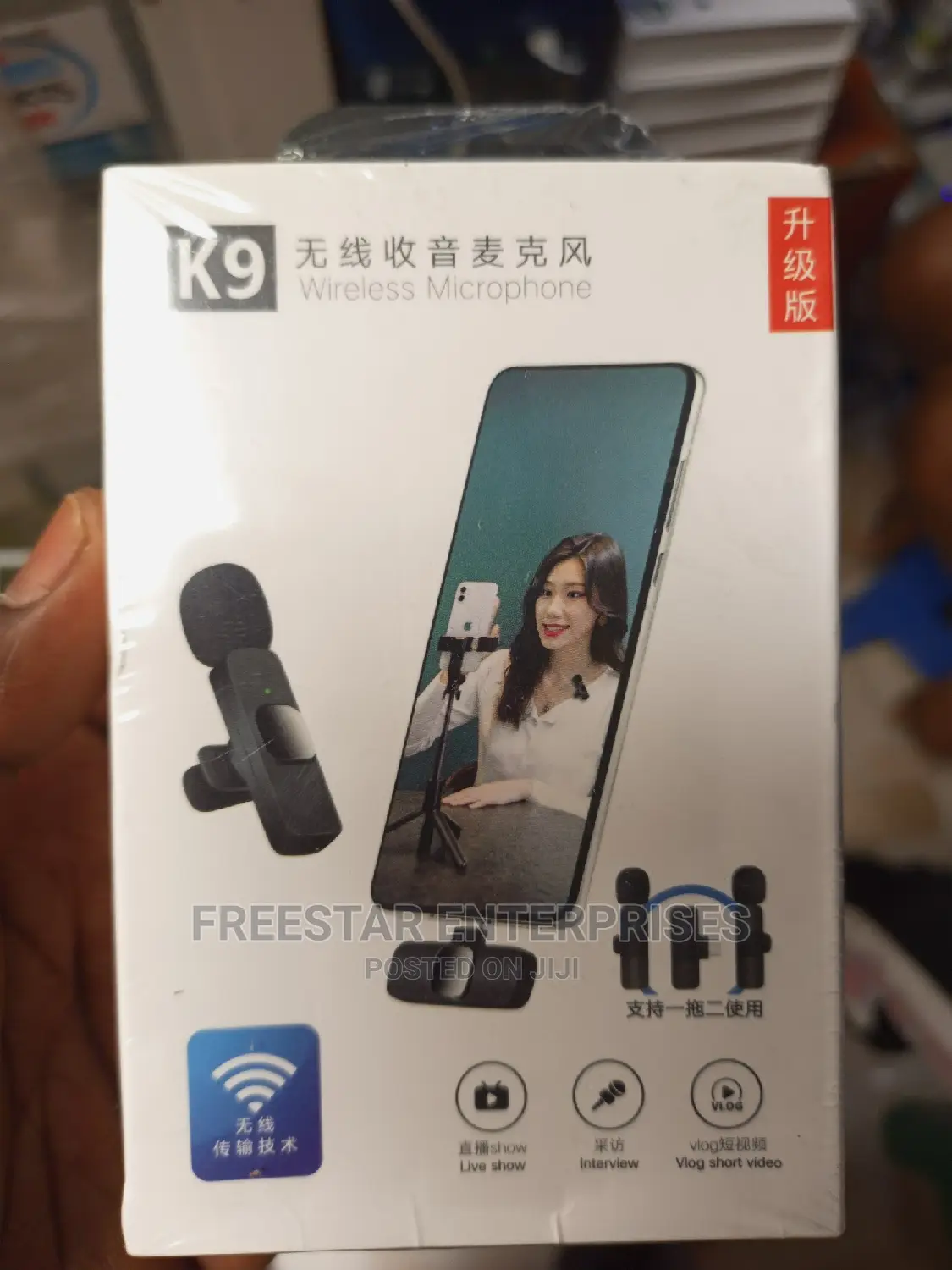 Wireless Double iPhone Livestream Mic. iPhone Lapel Mic.