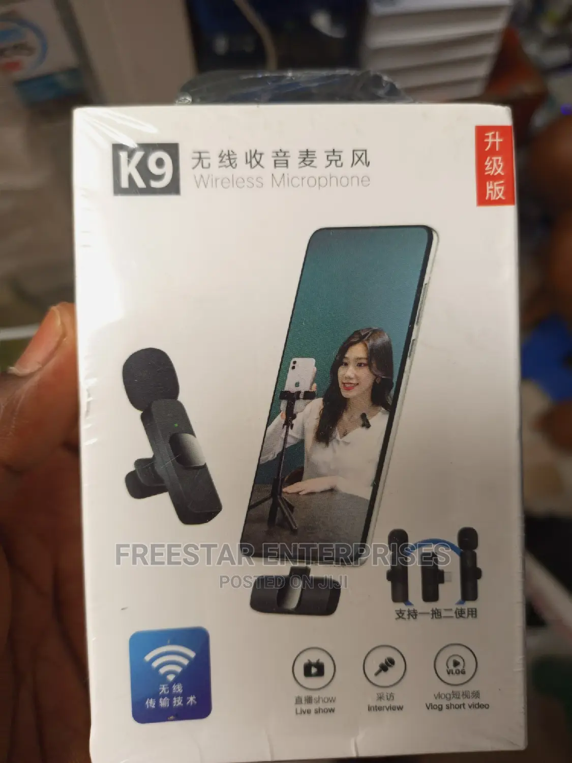 Wireless Double iPhone Livestream Mic. iPhone Lapel Mic.