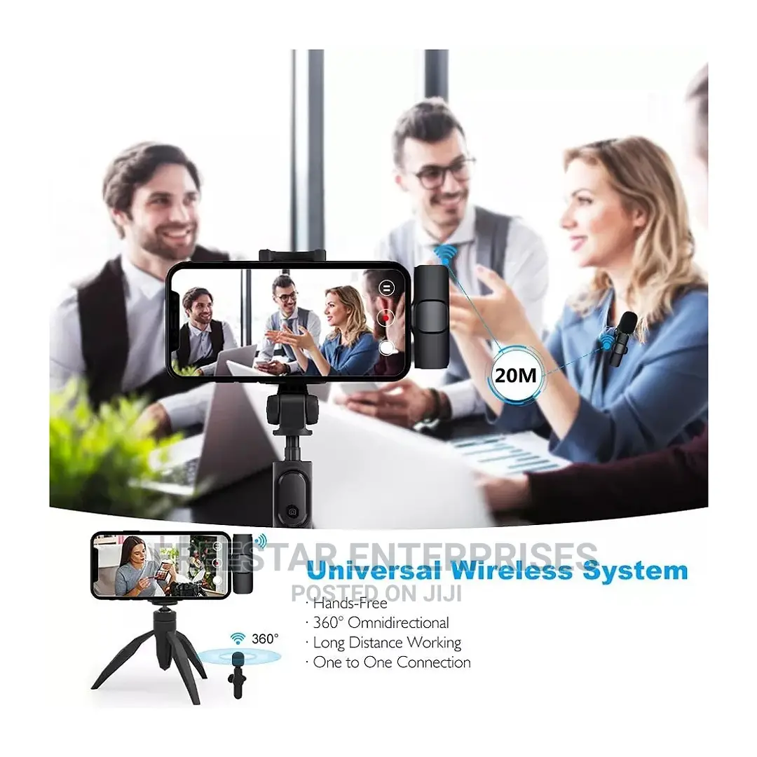 Wireless Double iPhone Livestream Mic. iPhone Lapel Mic.