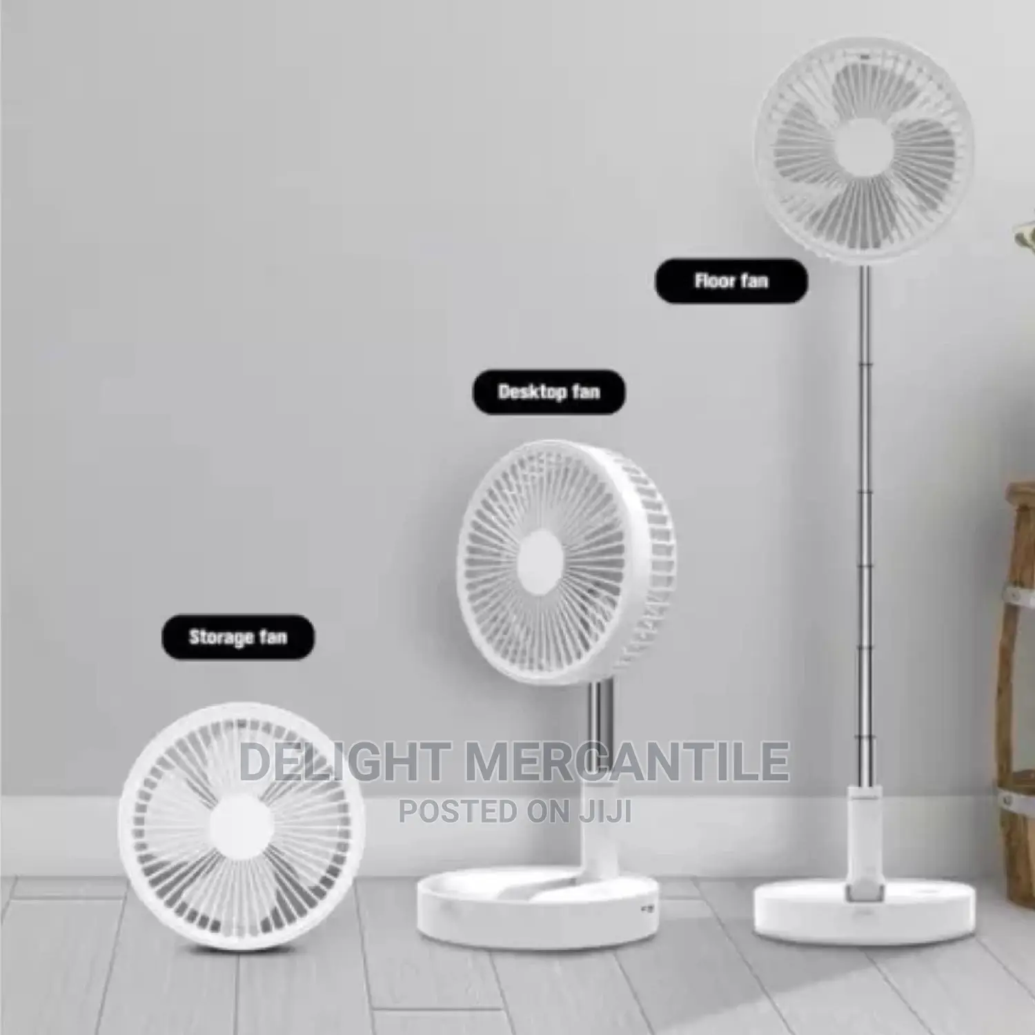 Portable Usb Rechargeable Folding Telescopic Floor Table Fan
