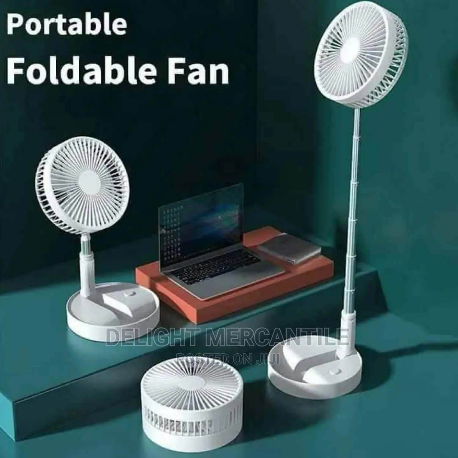 Portable Usb Rechargeable Folding Telescopic Floor Table Fan