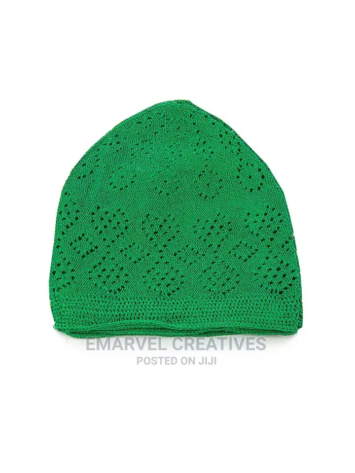 Muslim Kufi Hat for Men Takiya Skull Cap Ramadan Eid X2