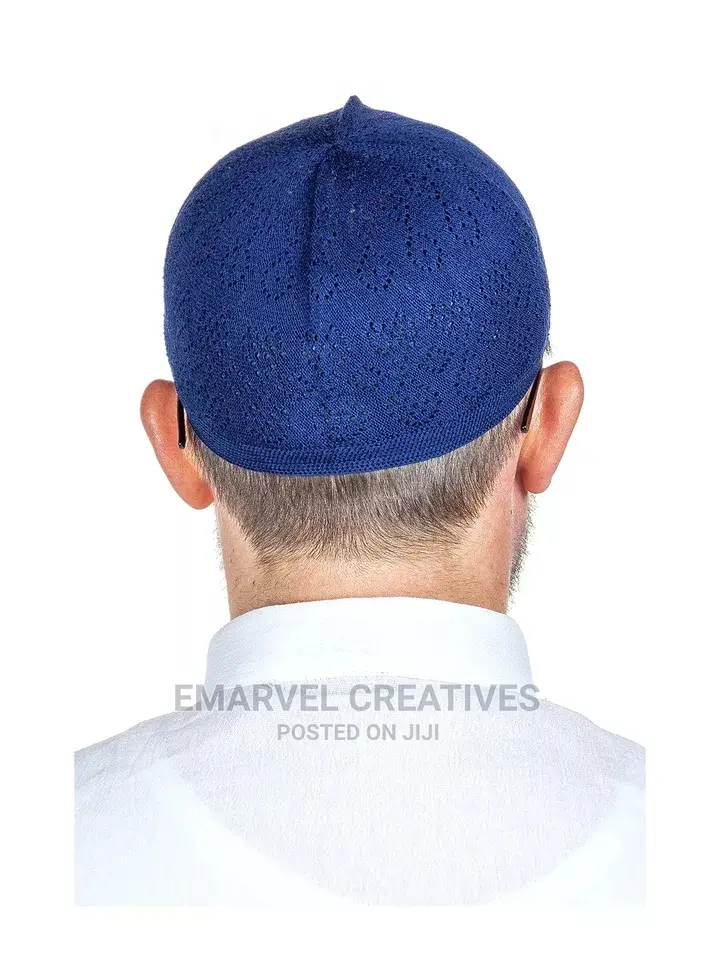 Muslim Kufi Hat for Men Takiya Skull Cap Ramadan Eid X2