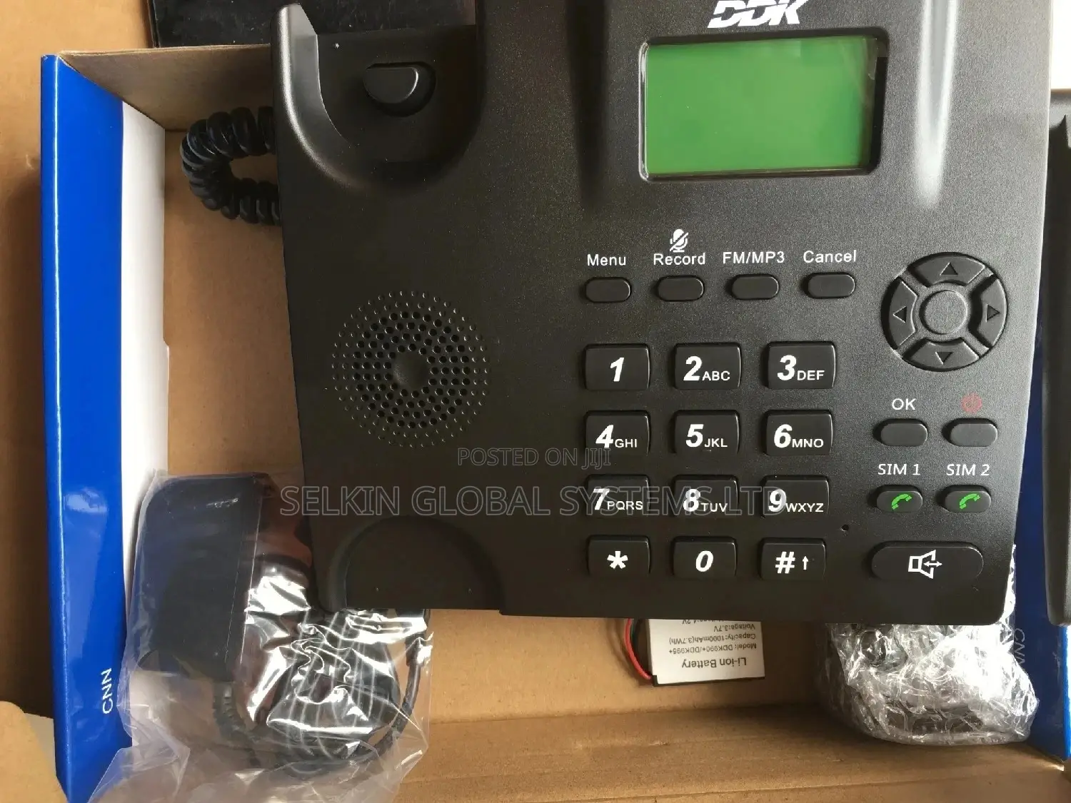 Dual Universal Sim Card Table Phone With Battery Backup