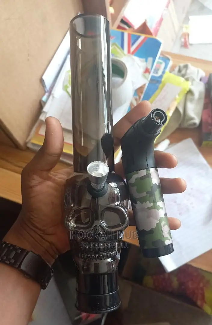 Arcylic Bong, Bong Lighter and Gas Refill Cyclinder