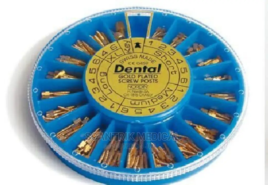 Dental Root Canal Pins Conical Screw Post Core Repair Kit