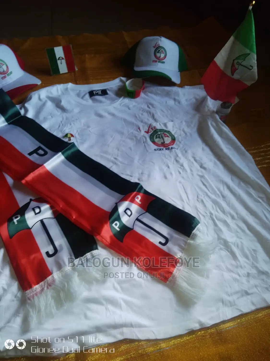 Campaign T-Shirt, Cap, Muffler, Flag, Lapel Pin E.T.C