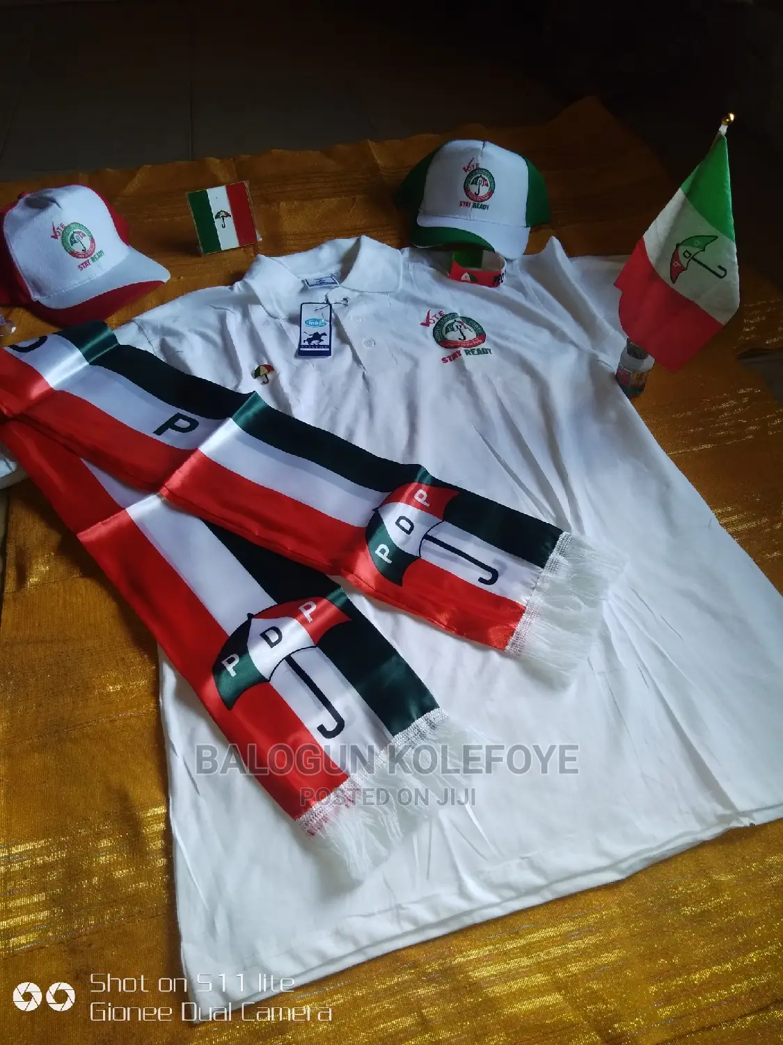 Campaign T-Shirt, Cap, Muffler, Flag, Lapel Pin E.T.C