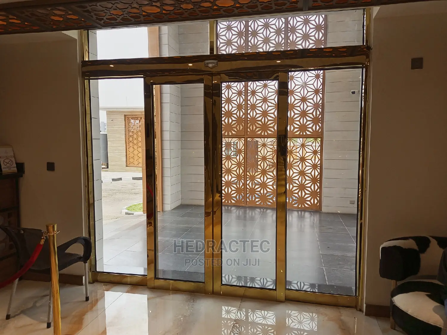 P-H Automatic Sensor Sliding Gold Door