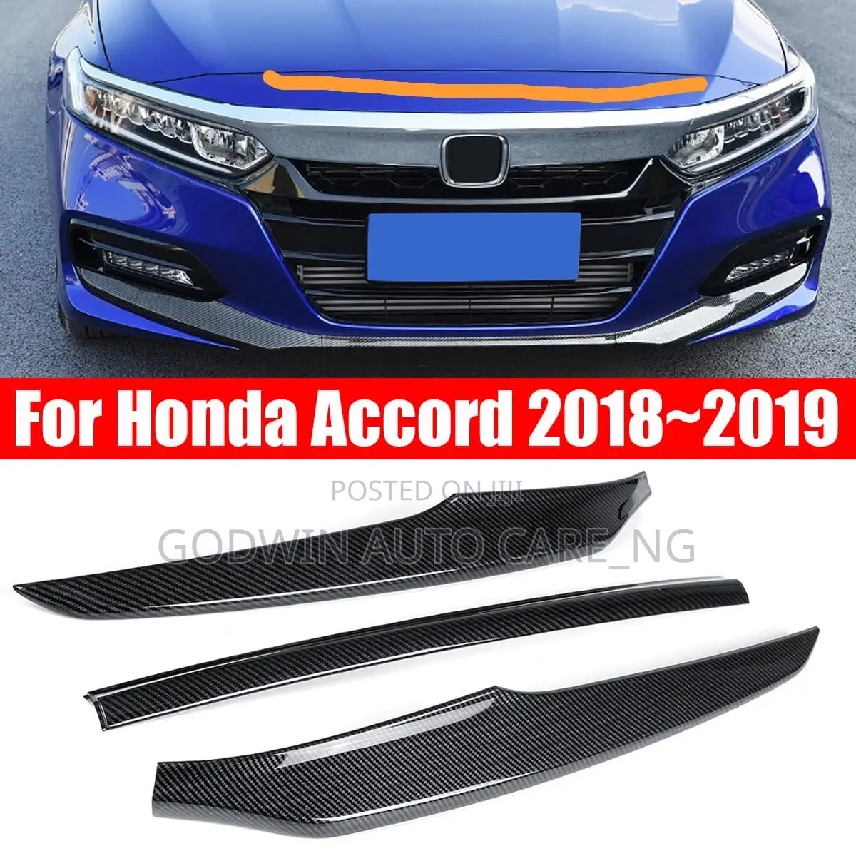 Bonnet Plastic 2018 Honda Accord