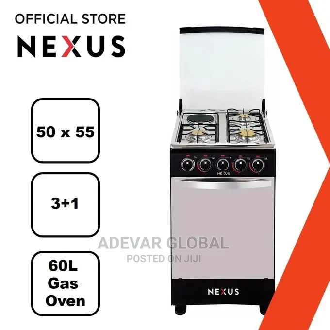 Nexus 3 Burner Gas 1 Electric Cooker GCCR-Nx-5055bc (3+ 1)
