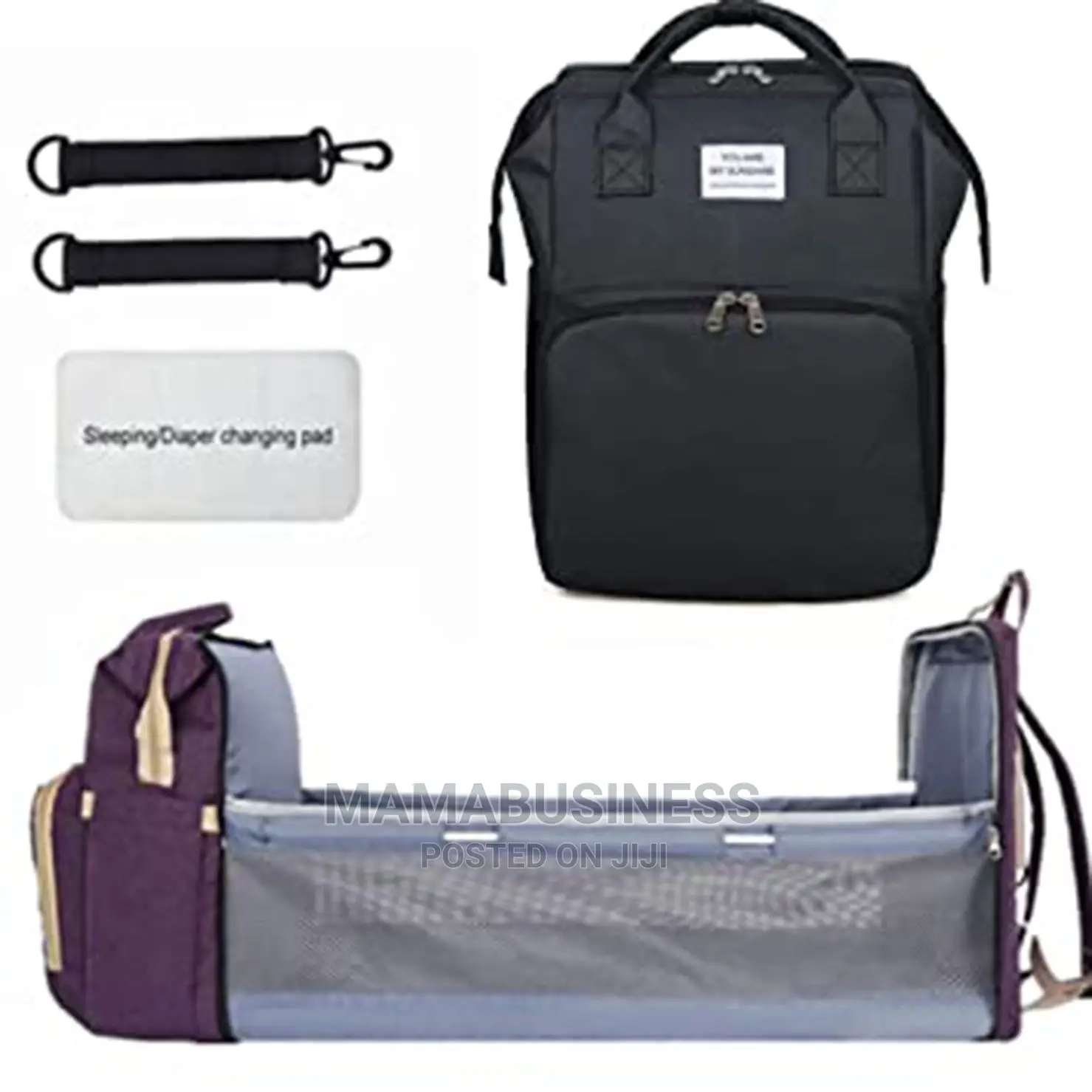 Multifunctional Foldable Baby Travel Diapers Bag With Bed