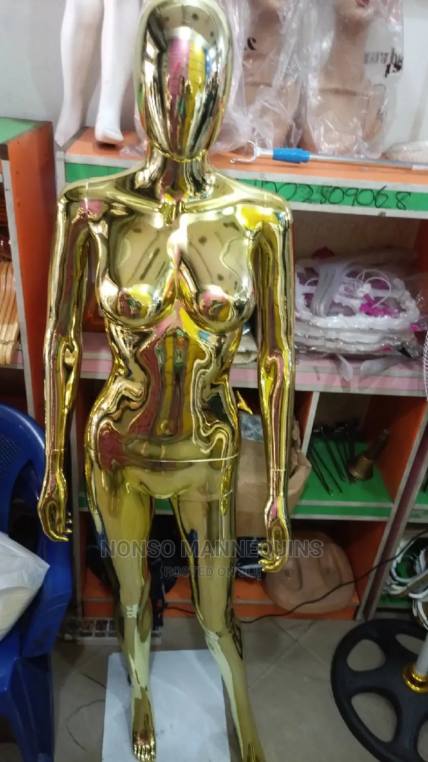 Gold Female Faceless Display Fashion Mannequin