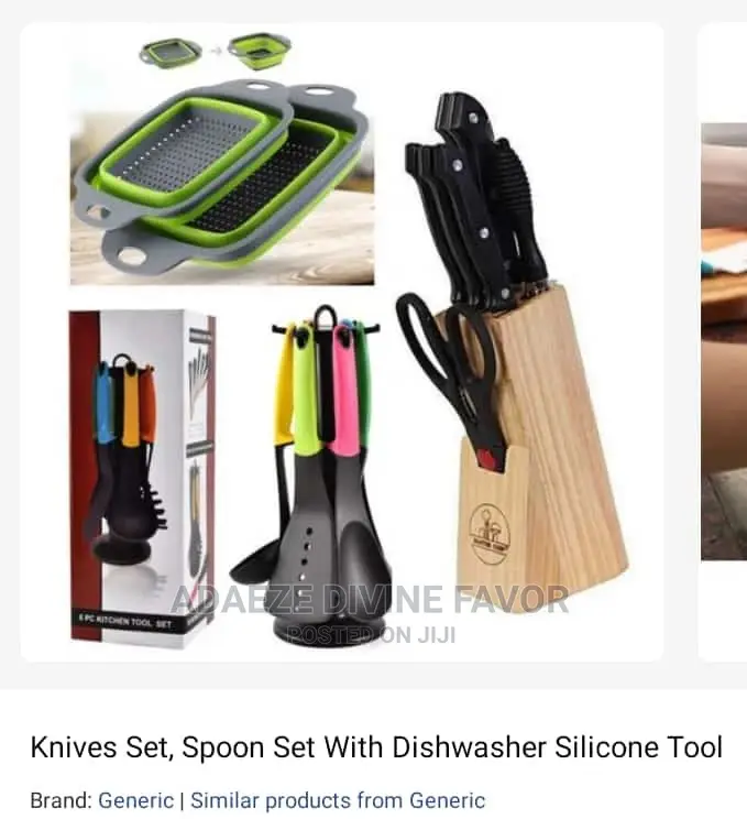Knive Set With Spoon Set Dishwasher Silicone Tool