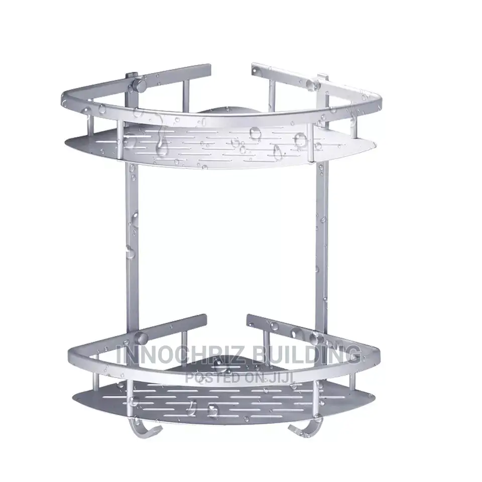 White Aluminum Corner Shelf