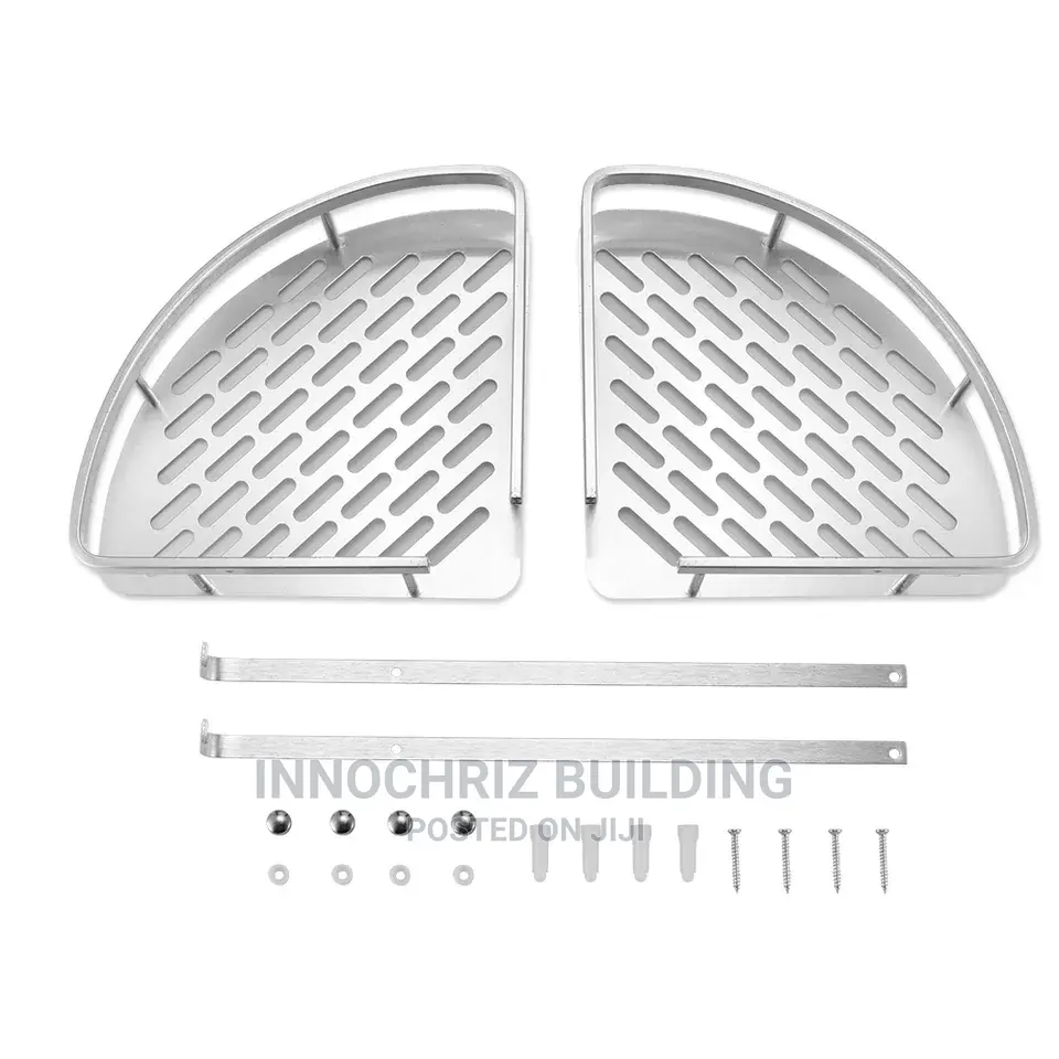 White Aluminum Corner Shelf