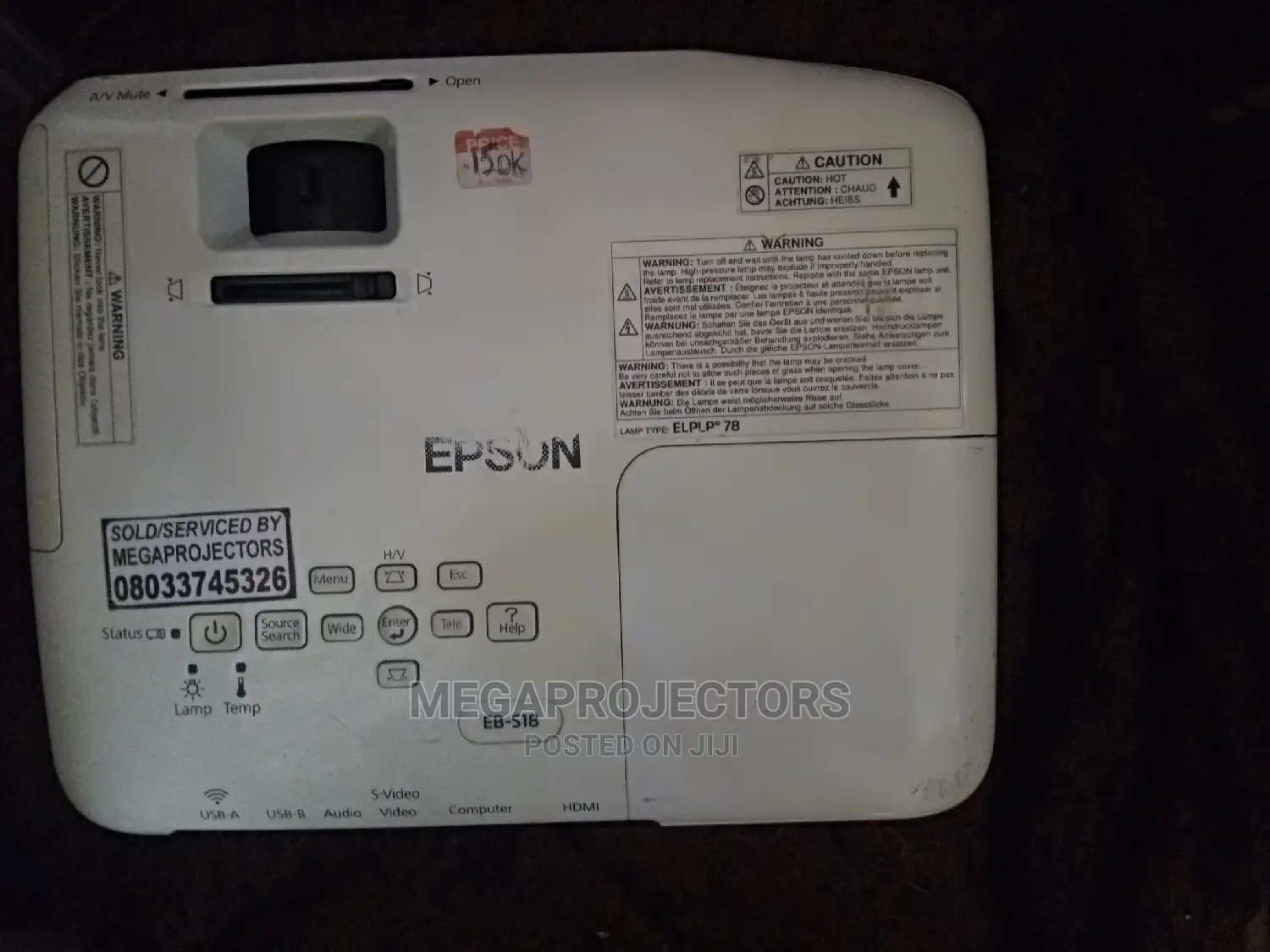 Clean Epson Projector And Screen For Rent