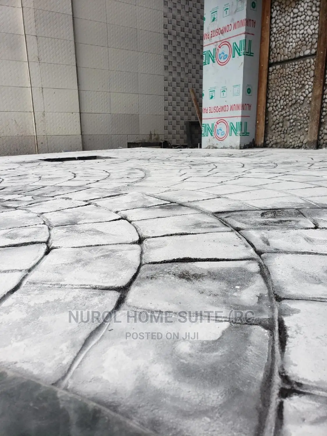 European Fan Patter Stamped Concrete Floor