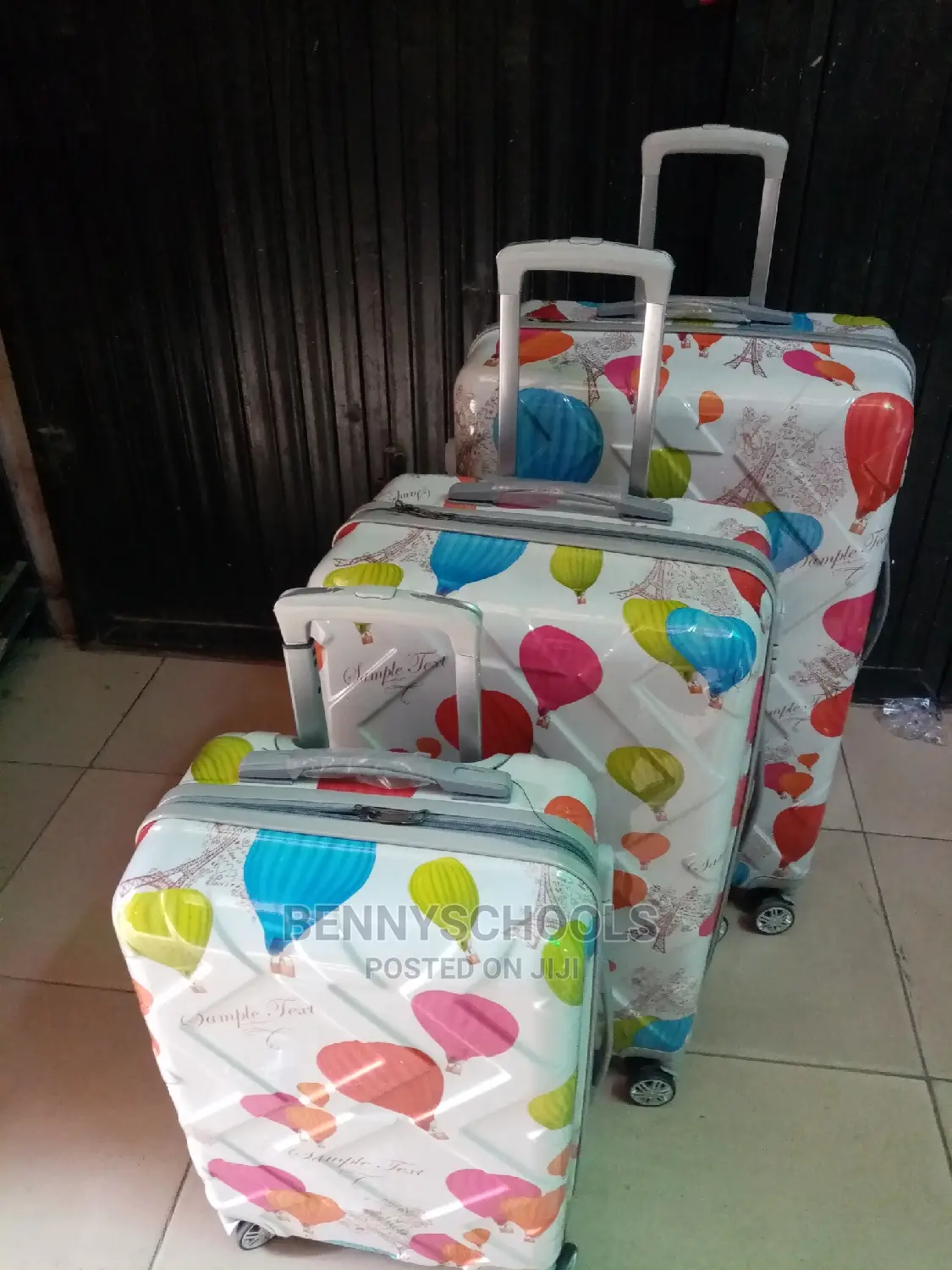 Set of 3 Balloon Colorful Traveling Luggage Boxes