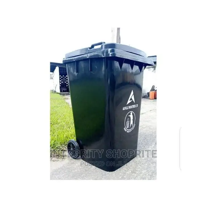 Industrial Waste Bin, Black 120l