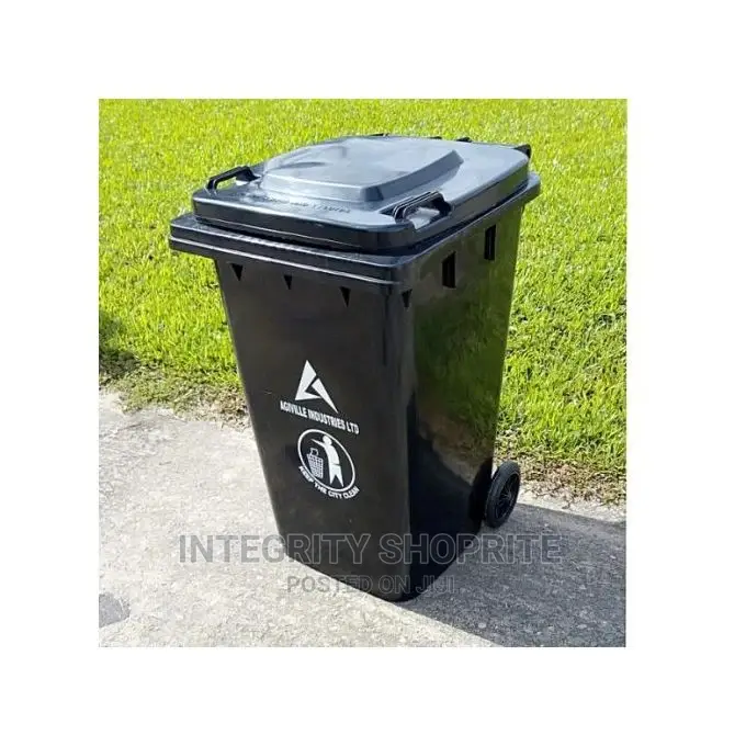 Industrial Waste Bin, Black 120l