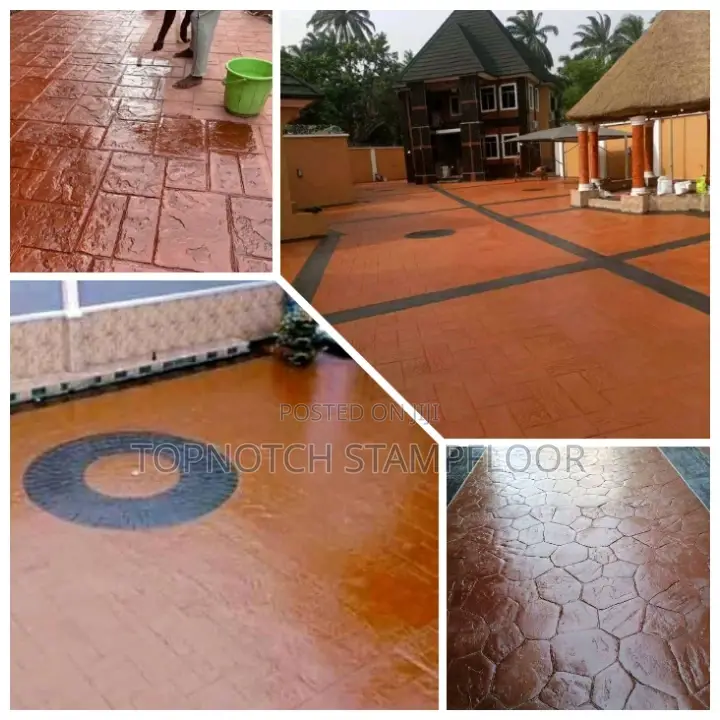 Glowing Concrete Floor Design Stamp Concrete